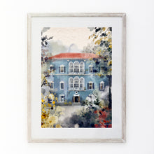 Load image into Gallery viewer, Traditional Blue Lebanese House - Unframed Giclée Print
