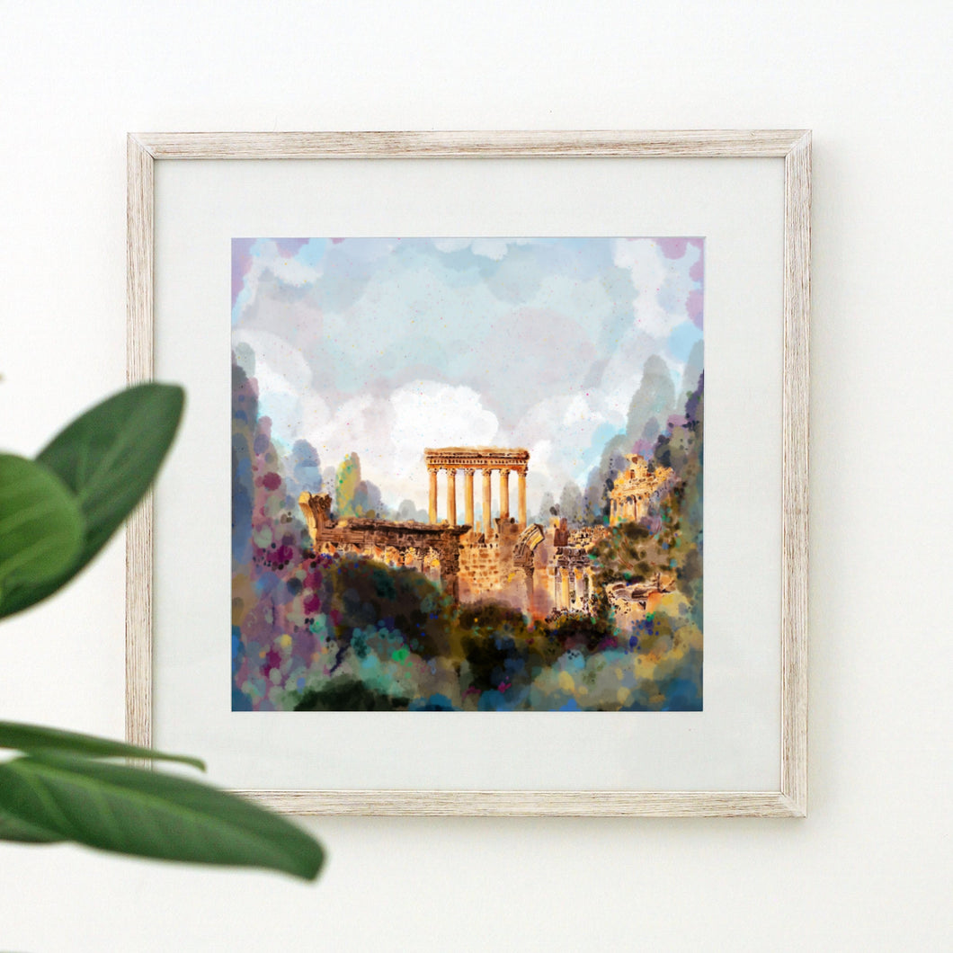 City of the Sun, Baalbek Ruins - Unframed Giclée Print