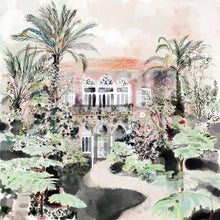 Load image into Gallery viewer, Traditional Lebanese House with Palm Trees - Unframed Giclée Print