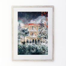 Load image into Gallery viewer, Winter Mist - Traditional Lebanese Mountain House - Unframed Giclée Print