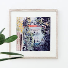 Load image into Gallery viewer, Turquoise Traditional Lebanese House - Unframed Giclée Print