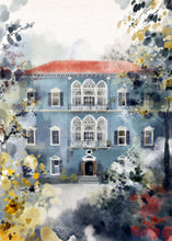 Load image into Gallery viewer, Traditional Blue Lebanese House - Unframed Giclée Print