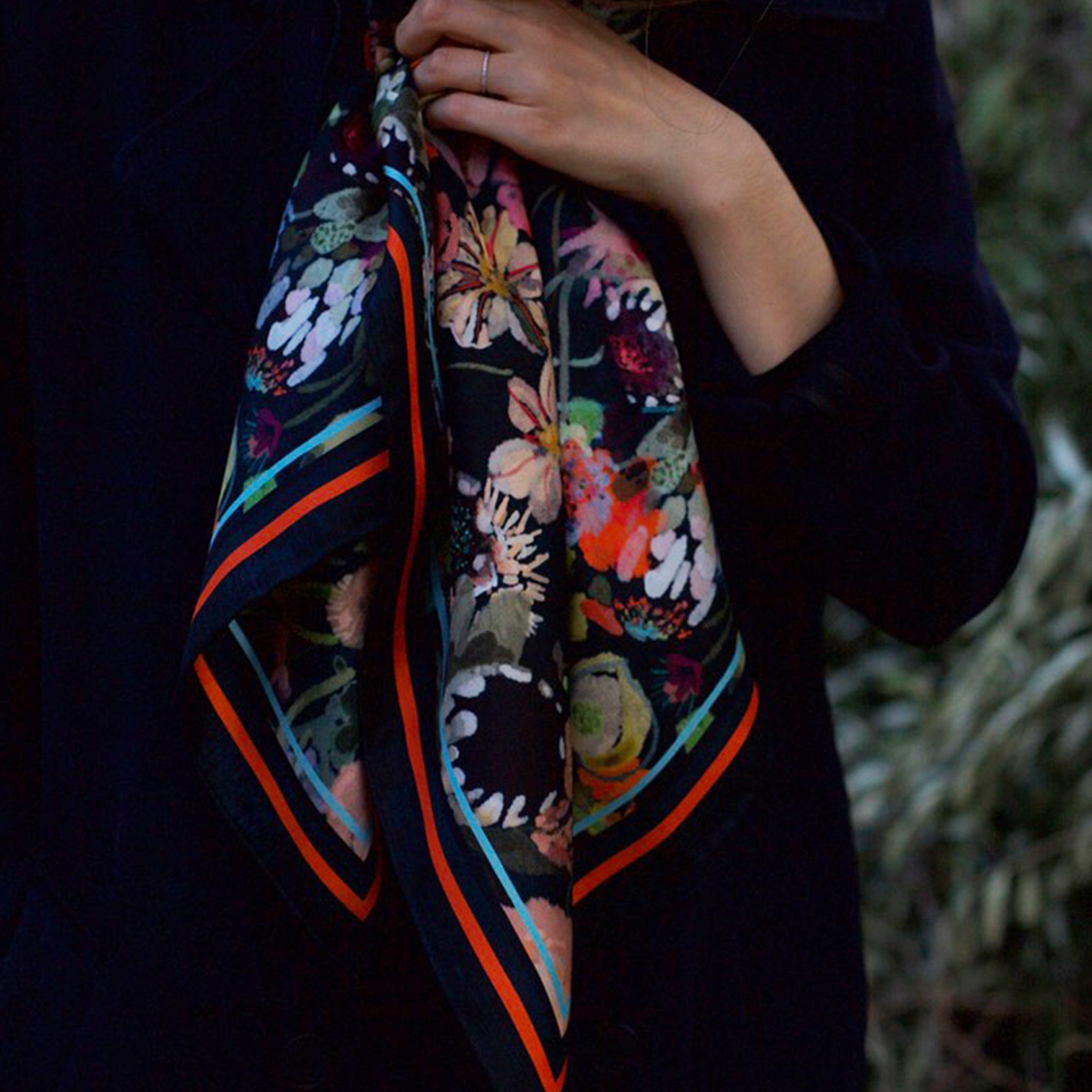 Floral Manuscript Scarf 90