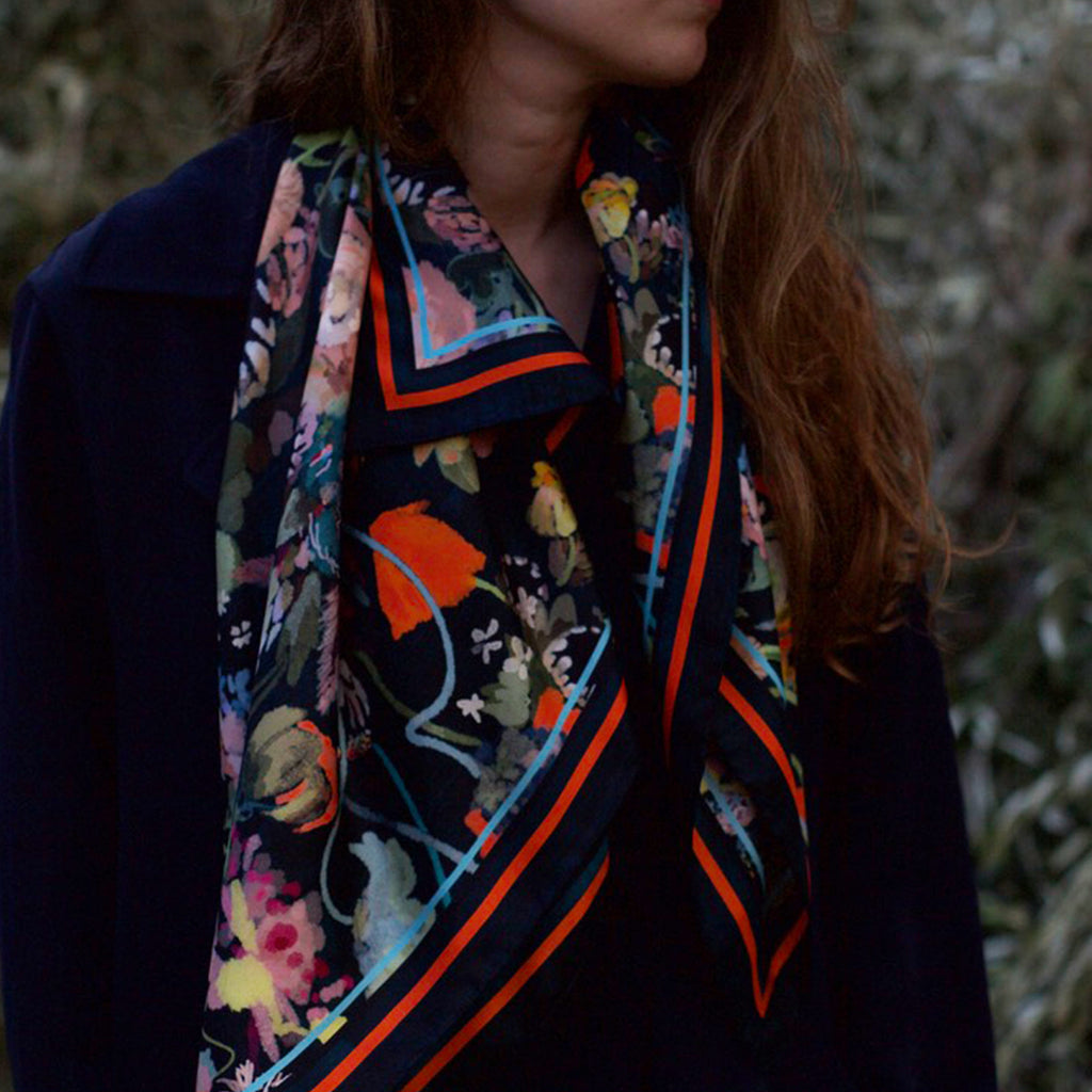 Floral Manuscript Scarf 90