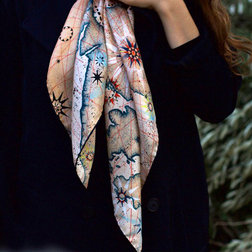 Portolan Map Scarf 90