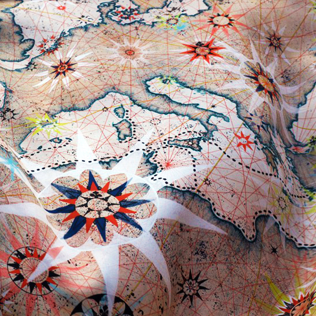 Portolan Map Scarf 90