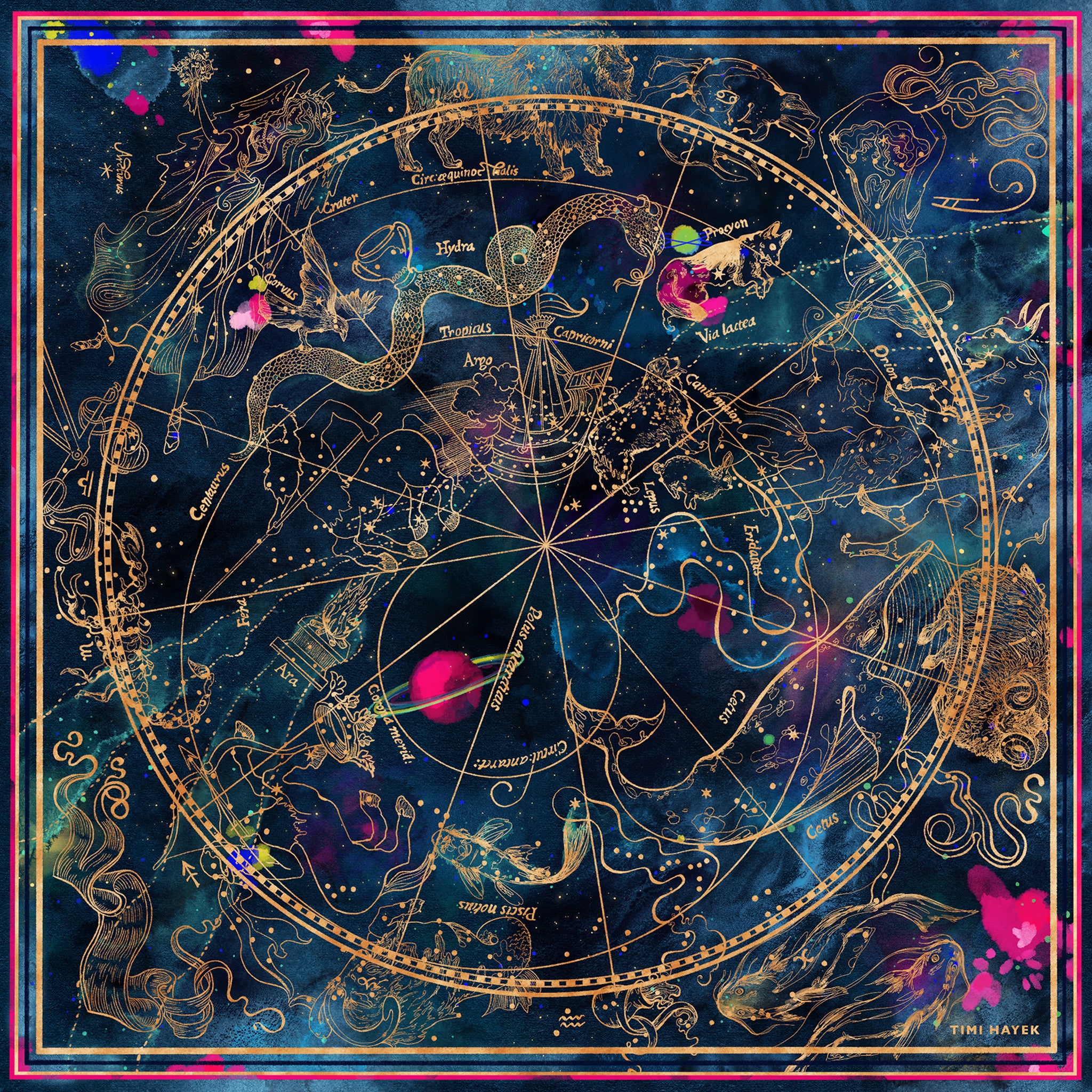 Celestial Map Scarf 60