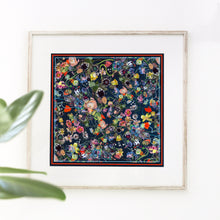 Load image into Gallery viewer, Floral Manuscript - Silk Scarf