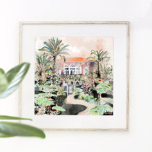 Load image into Gallery viewer, Traditional Lebanese House with Palm Trees - Silk Scarf