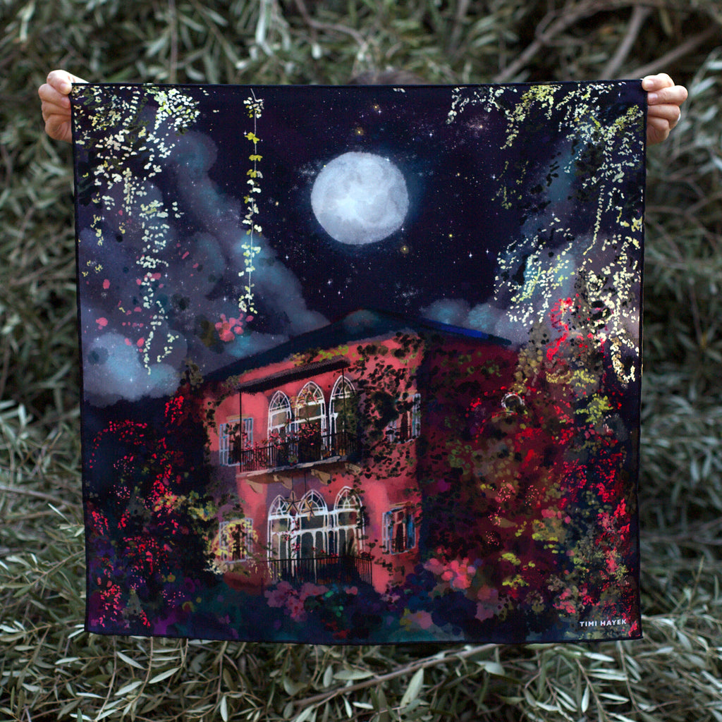 Traditional Lebanese House with Full Moon Scarf 60