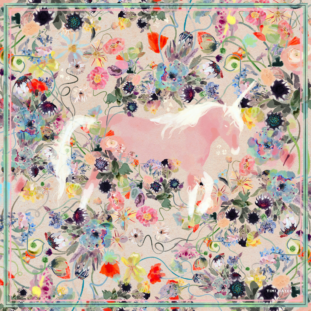 Unicorn Tapestry - Silk Scarf
