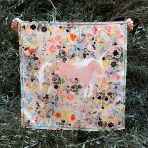 Unicorn Tapestry - Silk Scarf